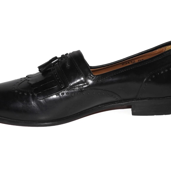 Stacy Adams Sz 11 M Black Comfort-flex Wing Tip